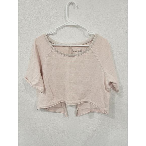 Free People We the Free‎ Medium Striped Crop Sweatshirt with Back Slit #13 - Picture 1 of 5